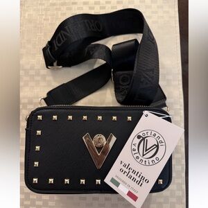 Valentino Orlandi  Black StuddedCamera Crossbody NWT Emily  (Emily in Paris)
